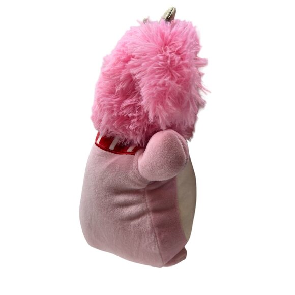 Squishmallows HugMees Brina the Pink Bigfoot 10" Christmas Scarf Plush Doll Toy - Picture 4 of 10